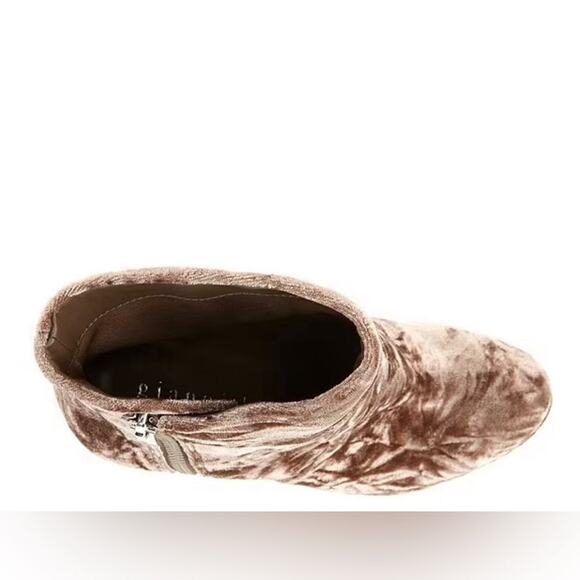 Gianni Bini Didier Velvet Platform Block Heel Brown Booties Size 7 - Picture 4 of 6